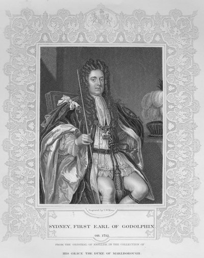 Portrait of Sydney, First Earl of Godolphin by English School